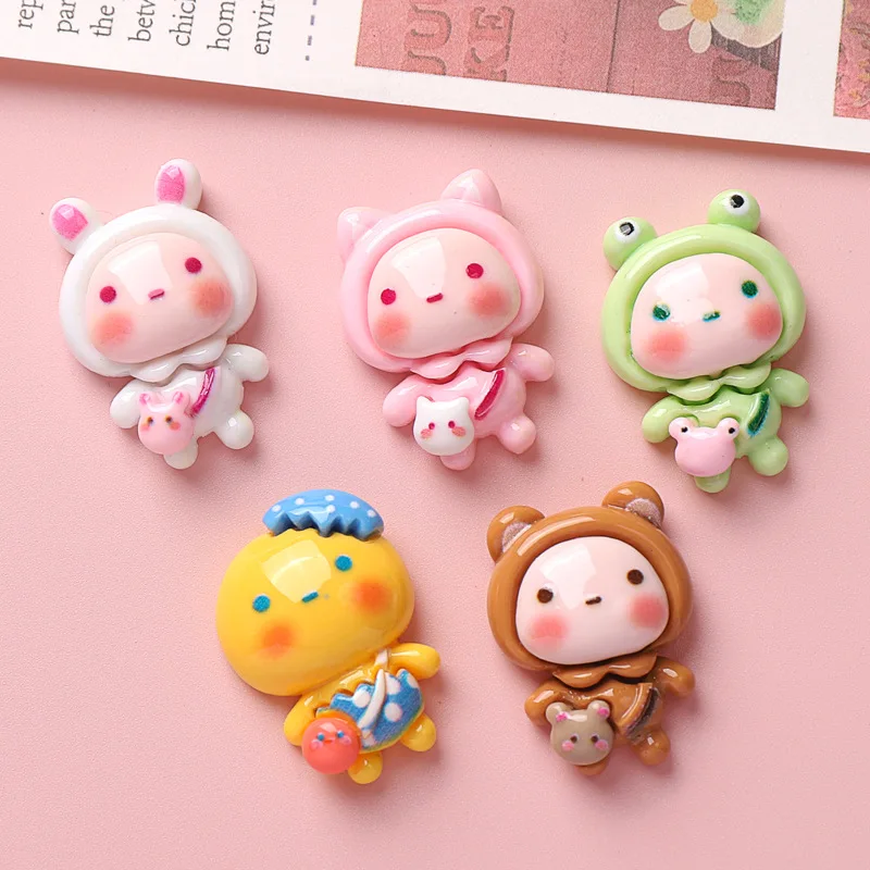 

100 шт. кавайный мультяшный рюкзак с плоским основанием, кабошон из смолы, подходит для украшения телефона, ювелирные изделия «сделай сам», аксессуары для скрапбукинга