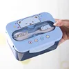 BPA Free Lunch Box - 1200ml Leakproof Food Container for School/Office Microwavable Plastic Bento Box 6