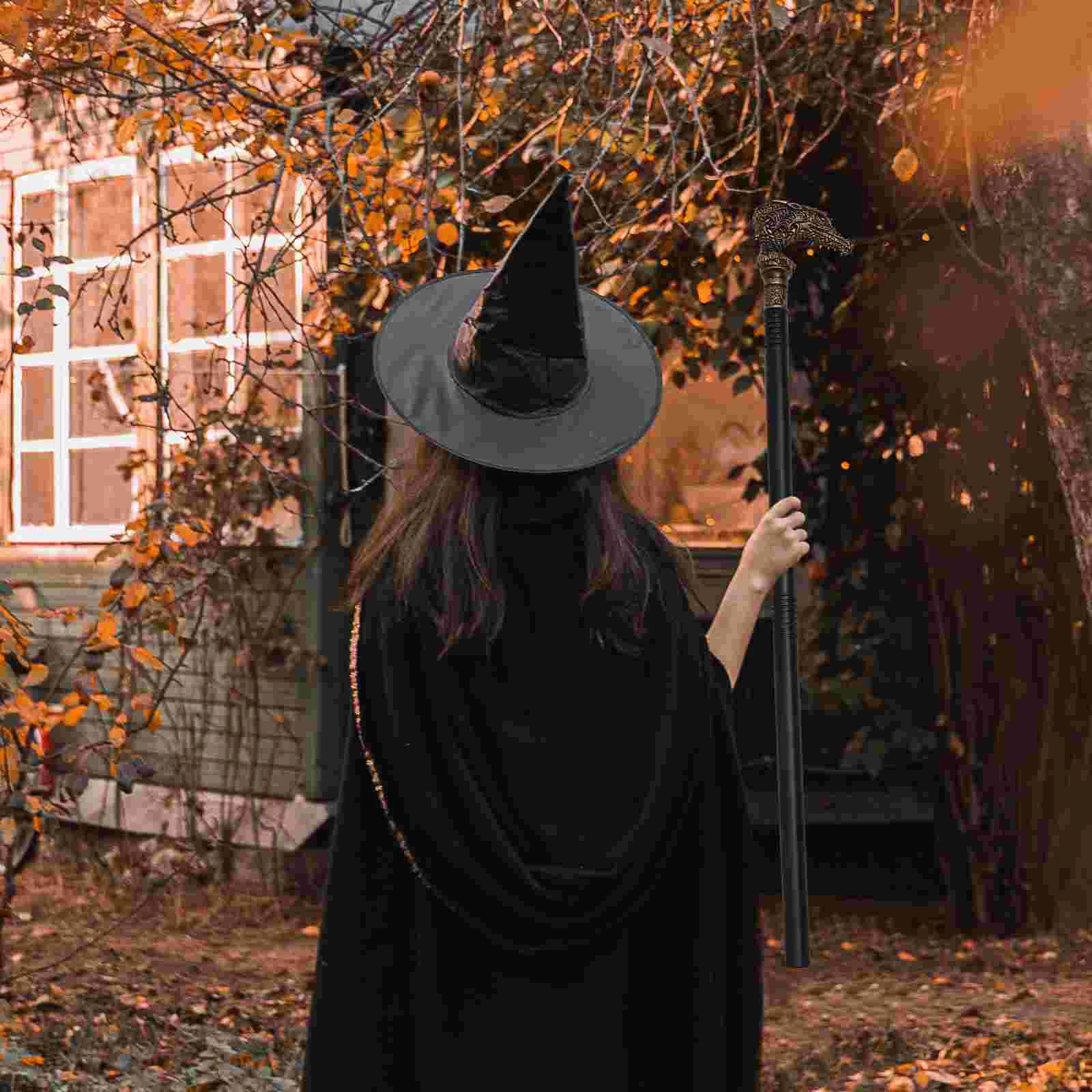 

Halloween Walking Cane Vintage Decor Costume Accessory Halloween Christmas Party Cosplay Prop Costume Dragon Head Scepter