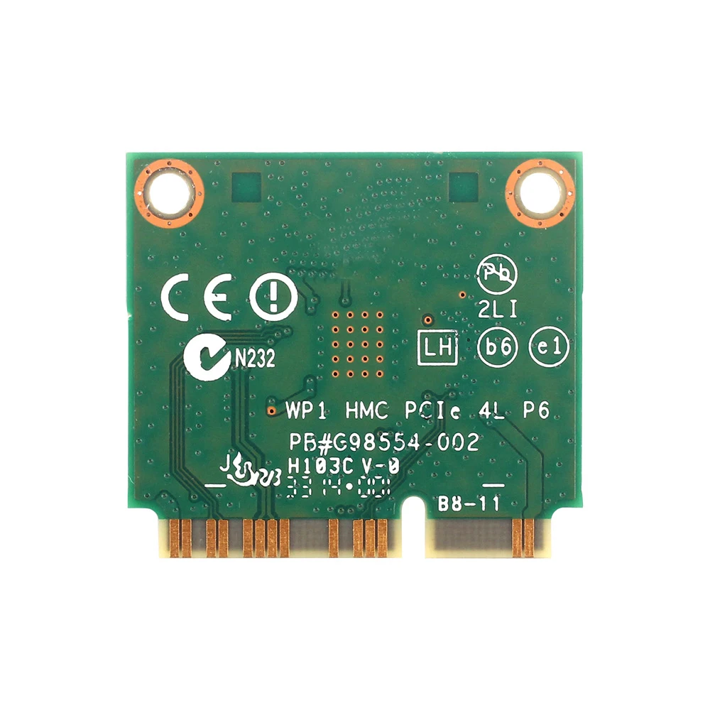 무선 3160HMW 미니 PCIE WiFi 카드 BT4.0 WiFi 5 802.11AC AC3160 노트북용 WiFi 어댑터 (윈도우 시스템용)