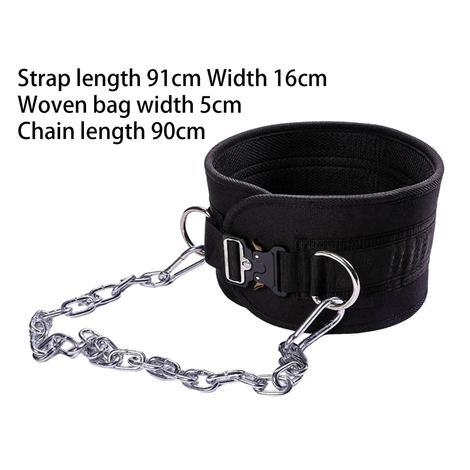 Dipping Belt for Weightlifting with Chain Waist Support Pull Ups Portable Strength Training Durable Workout Weight Lifting Belt