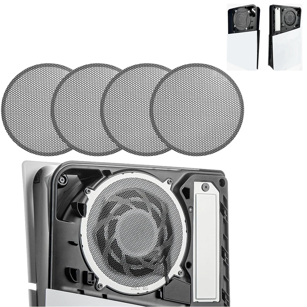 4PCS For PS5 Slim Heatsink Fan Dust Filter Breathable Ventilation Dustproof with Cooling Vents for PS5 Slim Game Accessories
