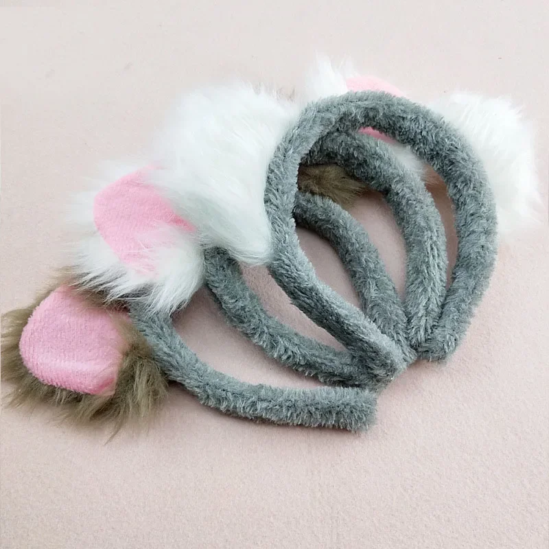 Cartone animato peluche fascia modello animale orecchie di scimmia Hairband Banana Hair Hoop Halloween natale oggetti di scena a tema Costume F3MD  200000297