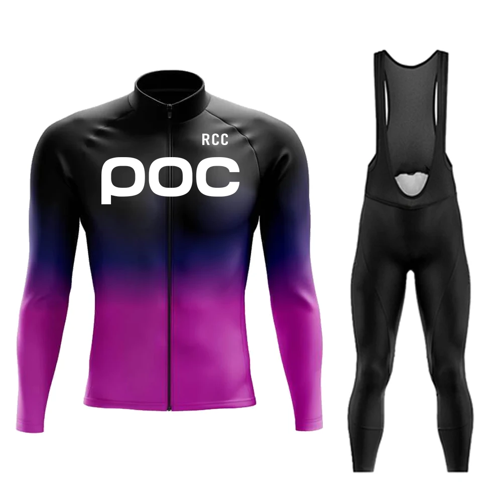 2026 POC Rennrad-Anzug Herren Langarm-Sportshirt-Set Maillot Ciclismo Rennrad Schnelltrocknend – Detail 9