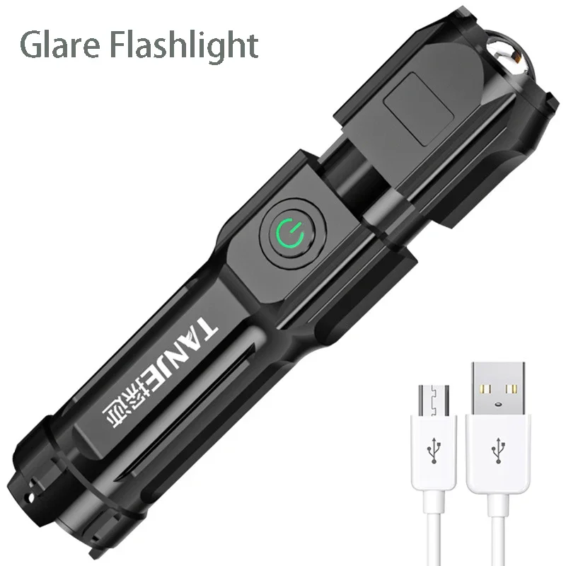 Tactical Military Search Flash Light White Laser Flashlight LEP 4999 Meter Built in 18650 Battery USB Fast Charging Rechargeable