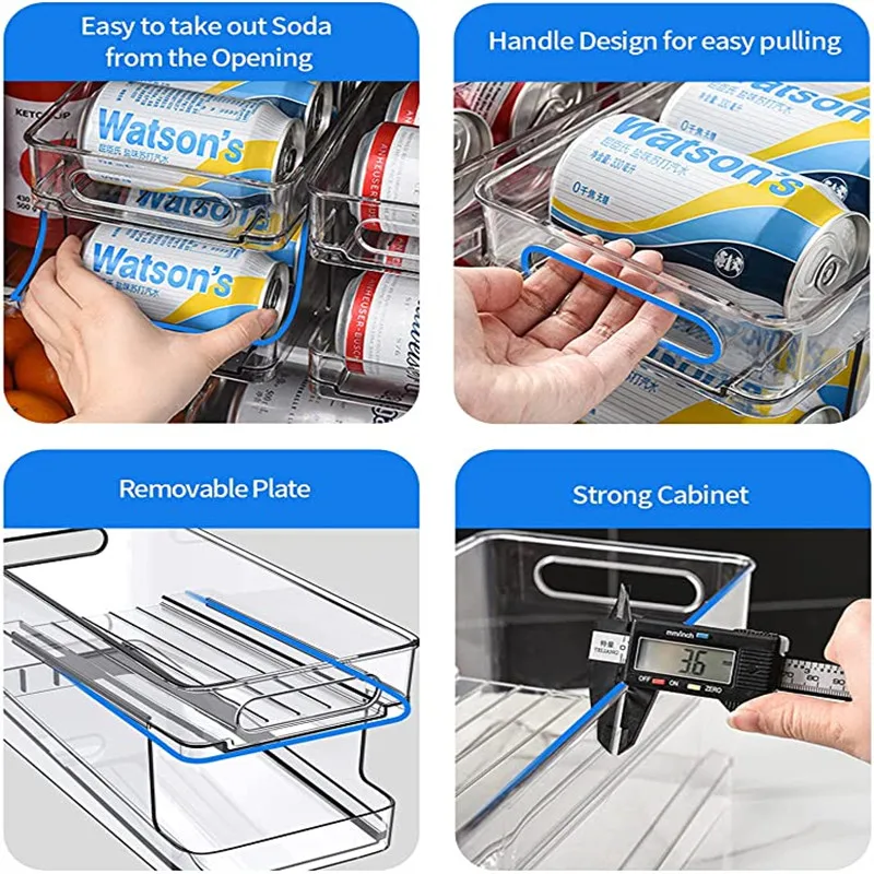 Mulaibdin Rangement Canette Frigo Automatique, Organisateur Frigo