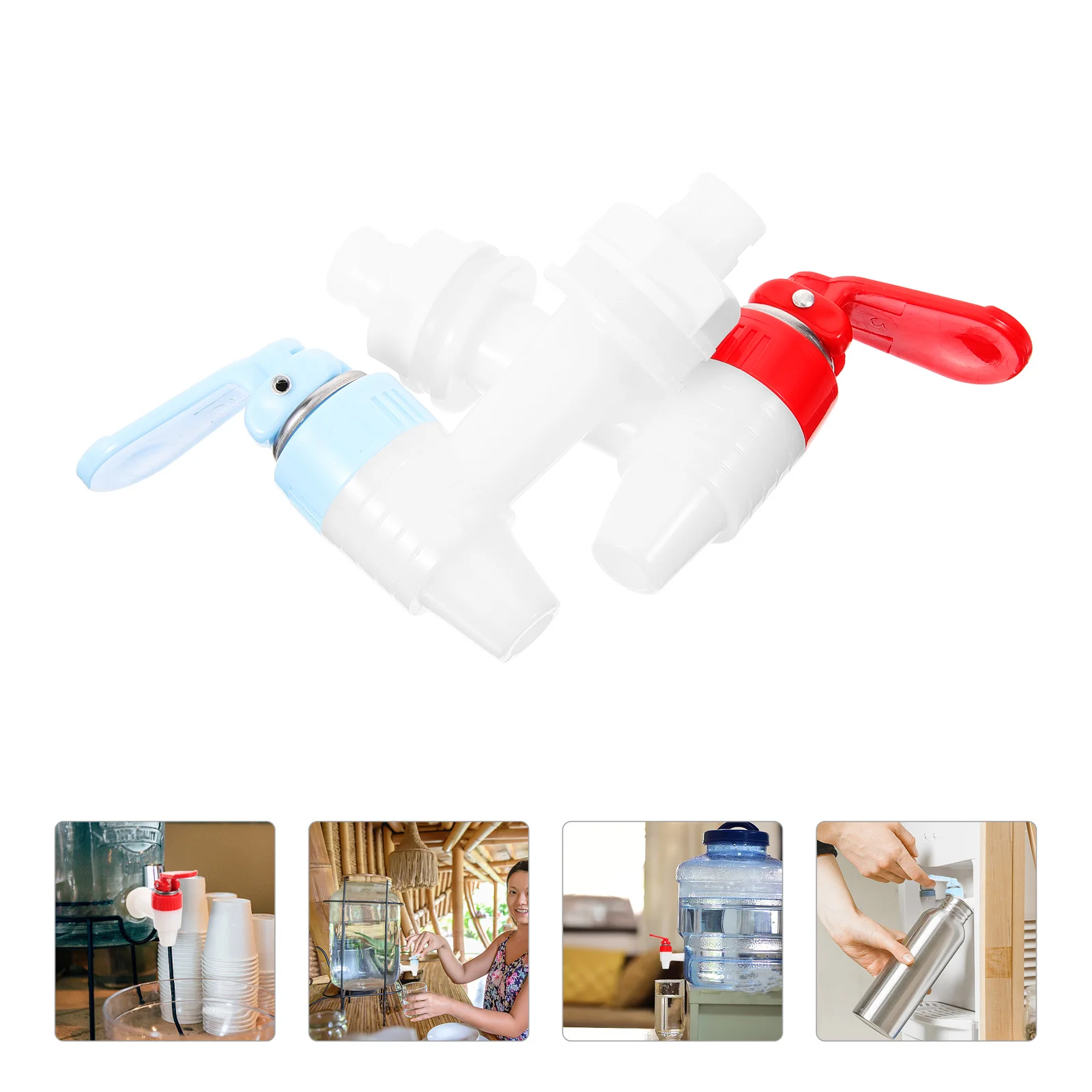 

2 Pcs Water Dispenser Aqua Spigot Replacement Parts Faucetpal Silica Gel Spout Multifunctional Tap