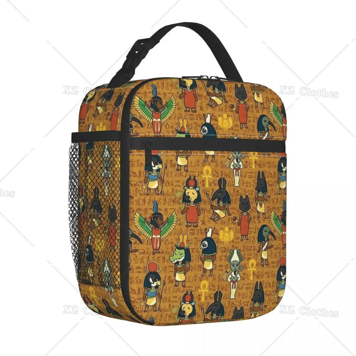 

Egyptian Gods Insulated Lunch Bag Portable Ancient Egypt Lunch Container Thermal Lunch Box Tote for School Picnic Men Women Kids