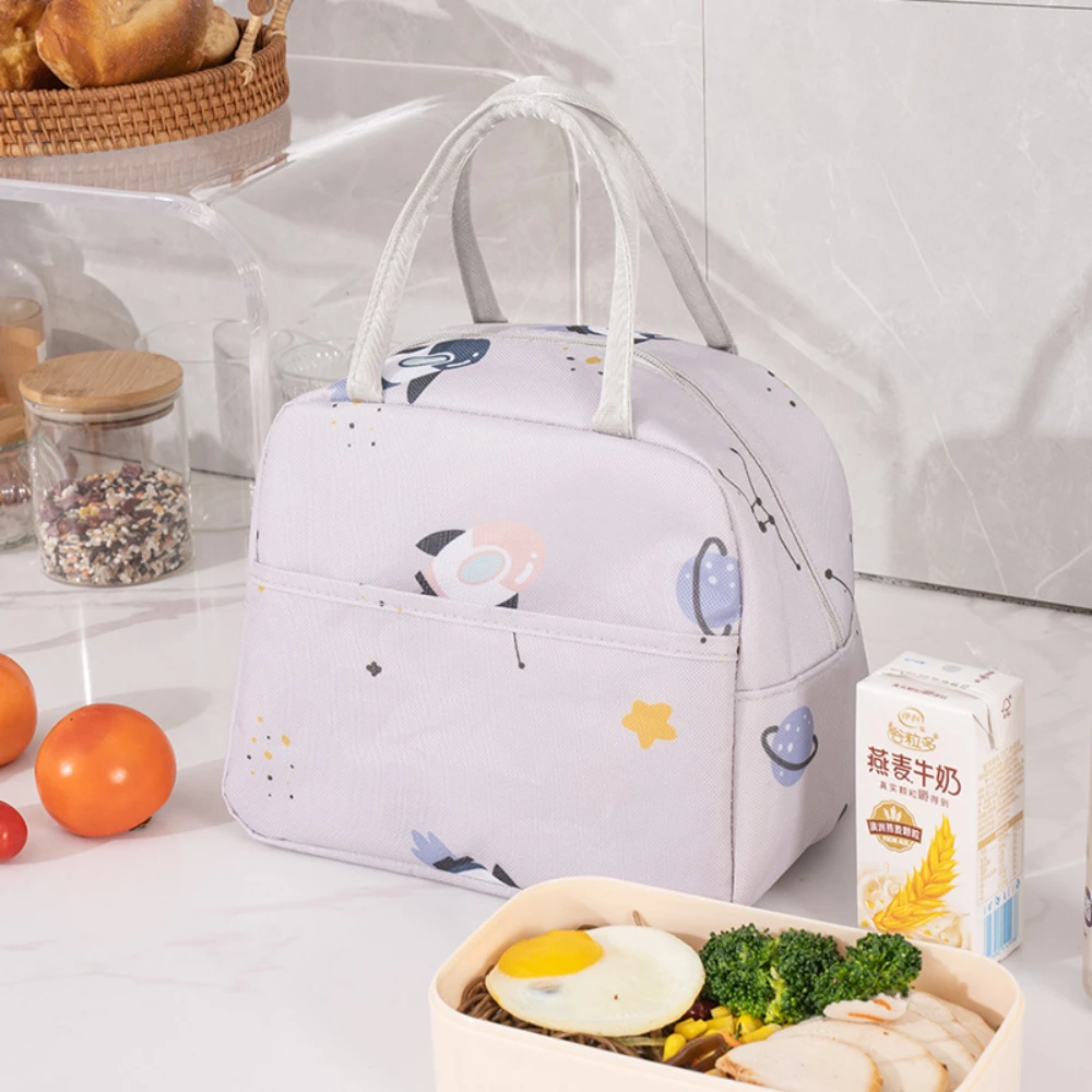 Oxford Waterproof Lunch Bag Thermal Insulation Lunch Box Storage Handbag Multifunctional Food Picnic Lunch Bags for Student