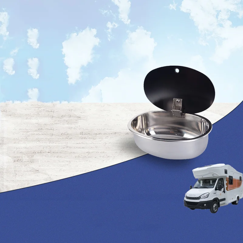 

Высококачественная раковина из нержавеющей стали для трейлера и яхты со стеклянной крышкой, встроенная раковина из 304 материала с закаленным стеклом, Модифицированная Скрытая раковина