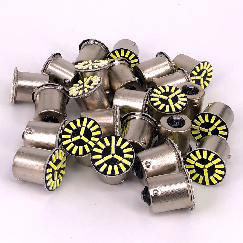 �ڵ��� LED ���� ���õ� LED ���� 1156 1157, P21W, BA15S, BAY15D, S25, 7440 7443, 18 LED 4014, �ڵ� �극��ũ ��, ���� ���� DRL, 30 ��