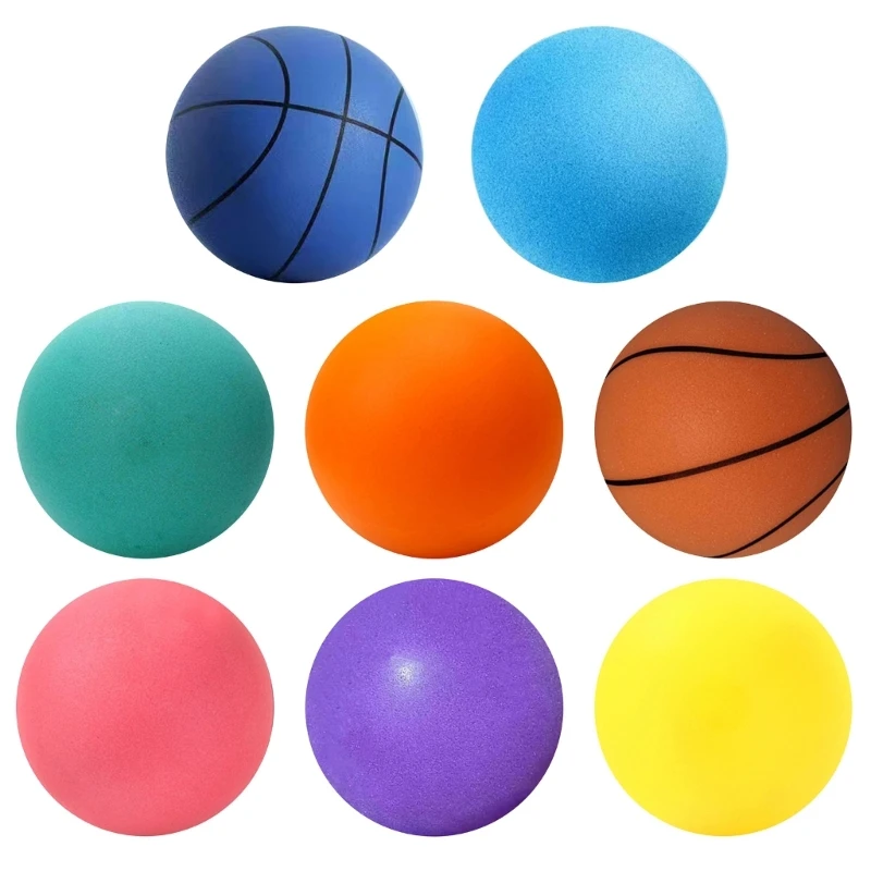 

Quiet Bounce Basketball Safe Foam Ball for Children Play for Indoor Games and Exercise to Keep Kid Active and Engaged