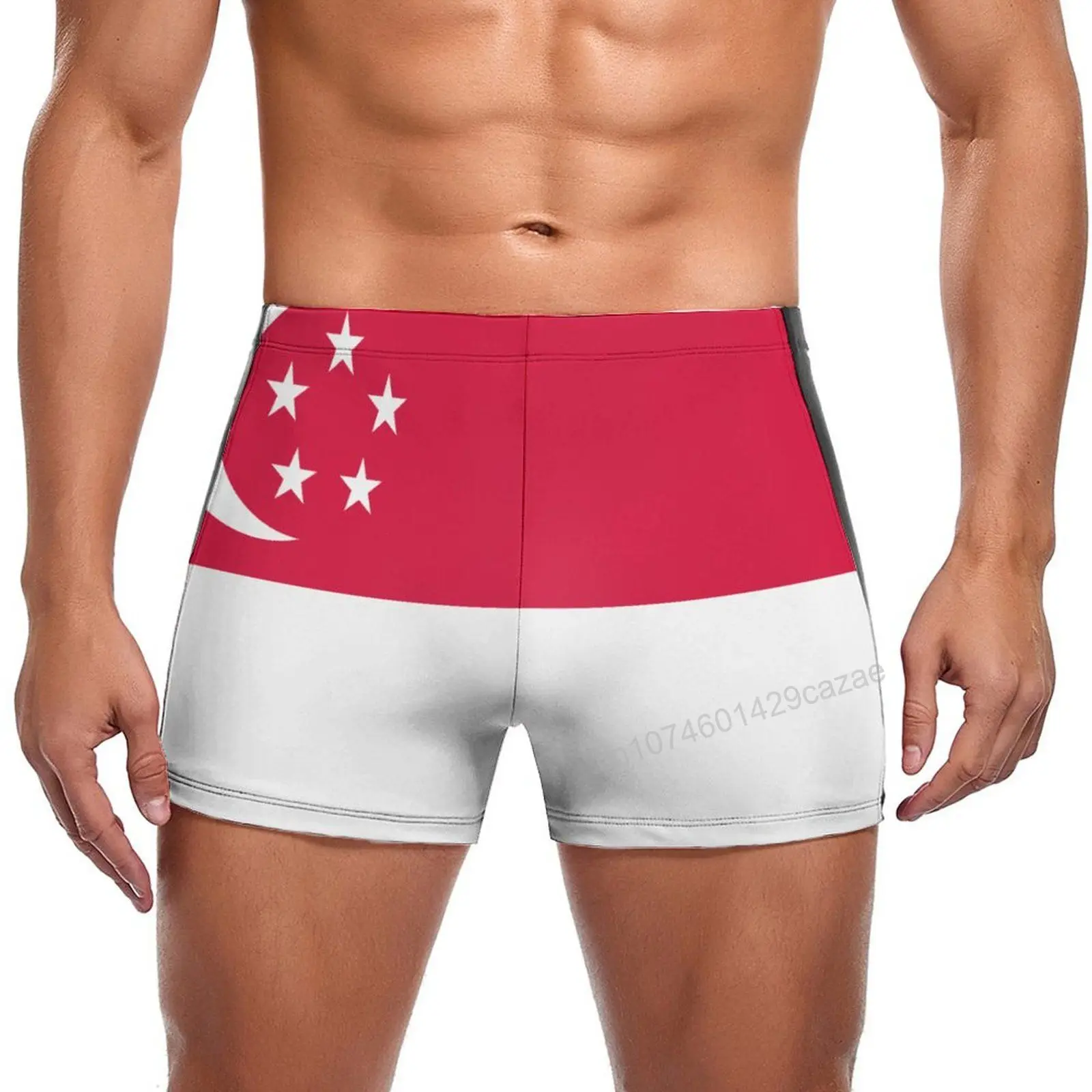 

Swimming Trunks Singapore Flag Quick Dry Shorts For Men Swim Beach Short Summer Gift
