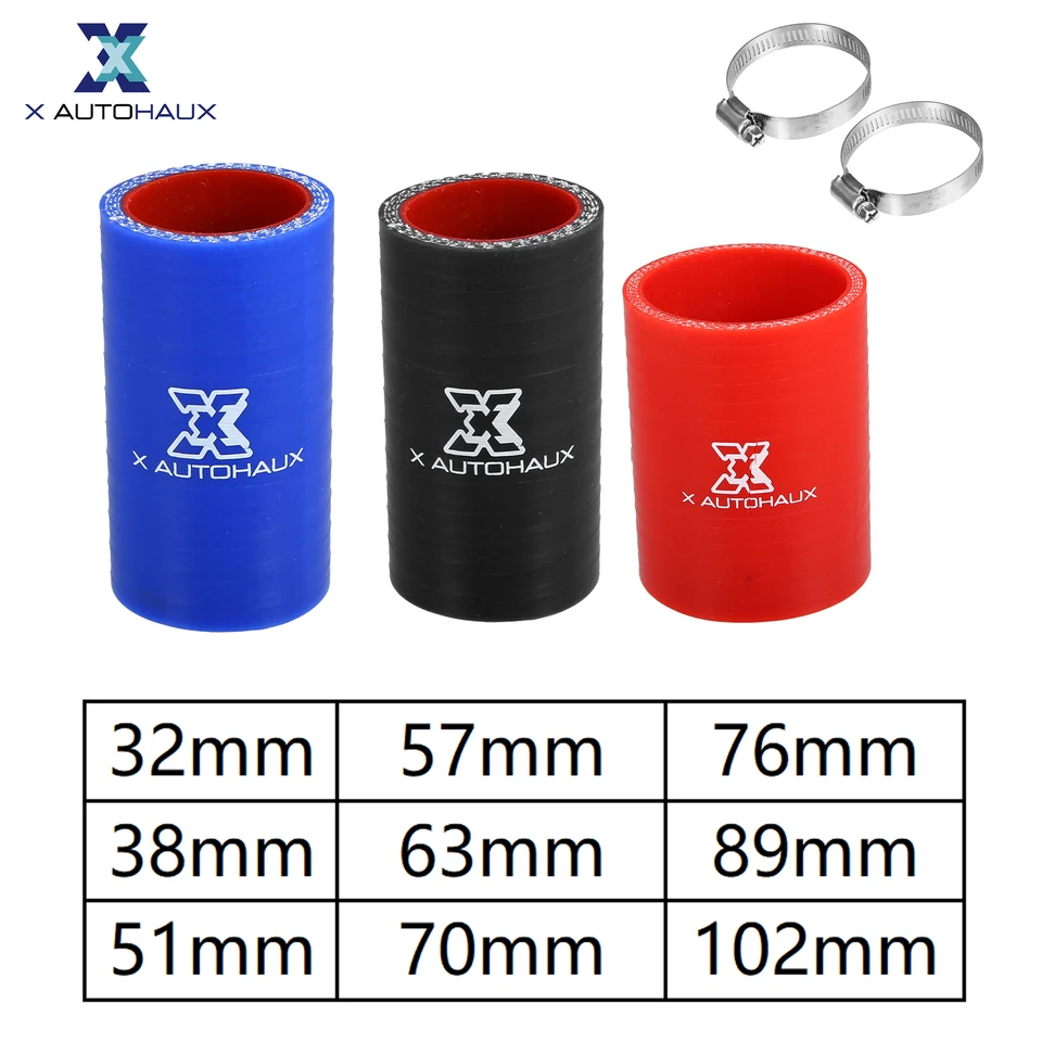 X AUTOHAUX 76mm 3 ID auto dritto silicone tubo flessibile