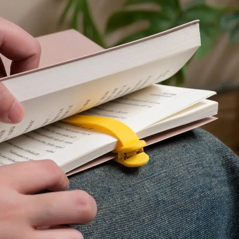 Soft Silicone Bookmark Clip Color Page Divider Creative Bookmark Buckle Automatically Follow Bookmark School Office Supplies