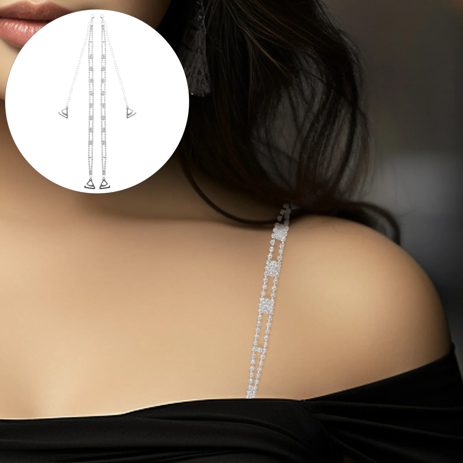 

Straps Good Replacement Dress Accessories Chain Decorative Rhinestones Metal