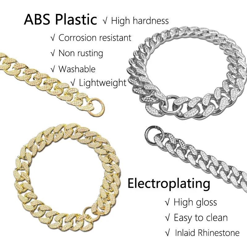 Sparkle Bulldog Necklace Dog Collar Accessories