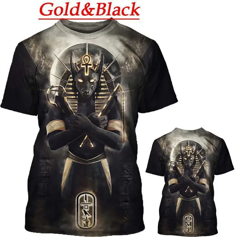 

Men' Summer Breathable T-shirt Egypt Style Male Tops Adult Tees Daily Wearing 3D-Printed Personality Shirt