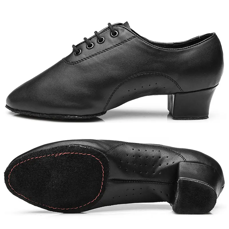 New Genuine Leather Shoes Men's Modern Latin Dance Shoes Dance Hall Tango Adult Standard Dance Shoes Dance Sneaker Jazz Shoes