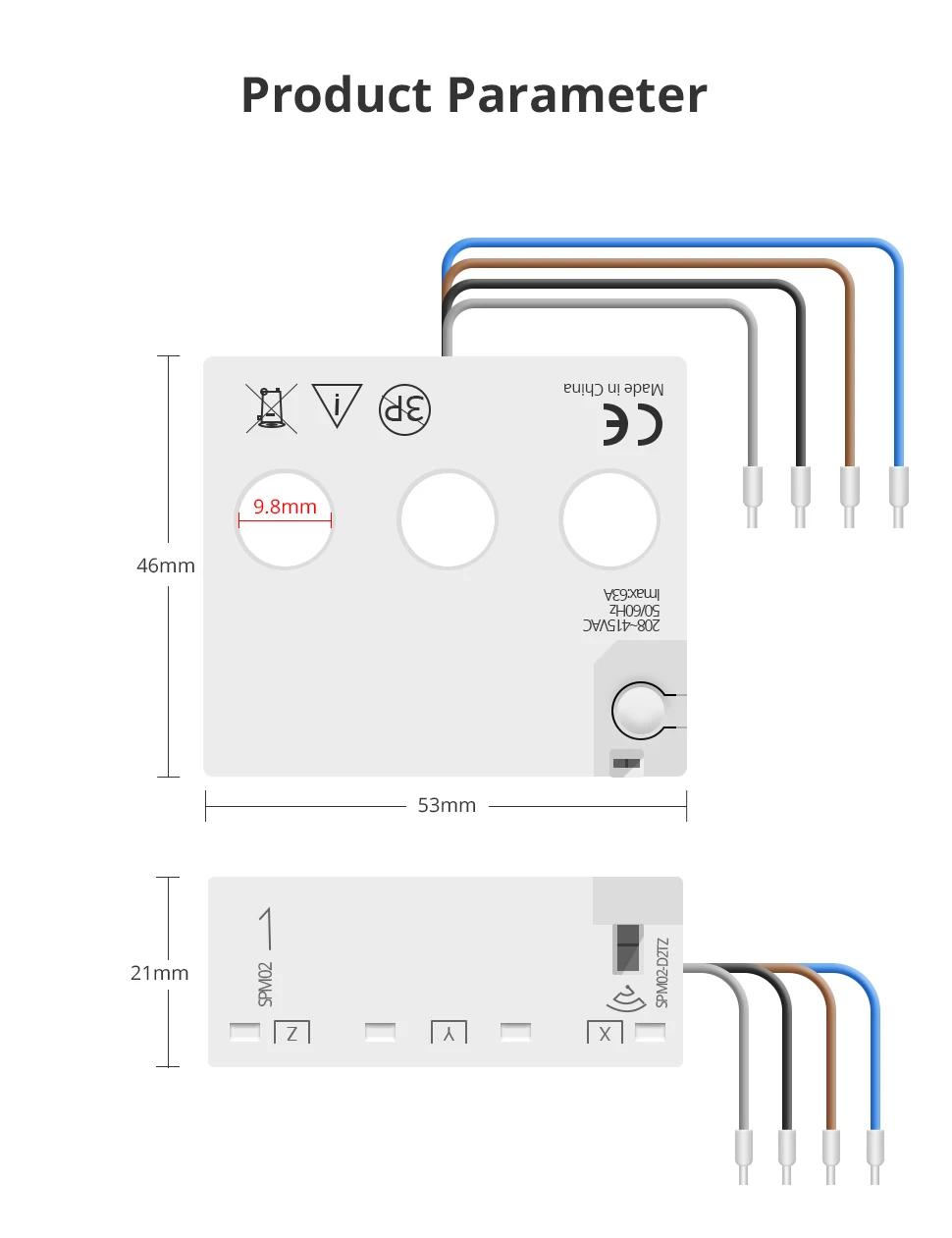 Zigbee Bi-directional Energy Meter 3 Phase 4 Wire Power Monitor 63A Works with T