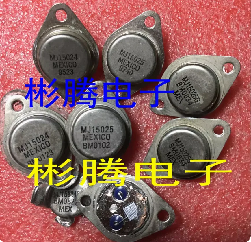 1PCS/1pairs MJ15024 MJ15025 imported original word disassembly machine MJ15024G MJ15025G power amplifier gold peak tube bjt transistor