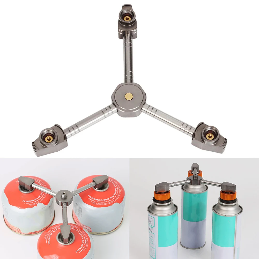 

Cam Ping Stove Adapter On E-Three Outputs Gas Tank Conversion Head Gas Distributor Conversion Head Furnace Converter Connecto