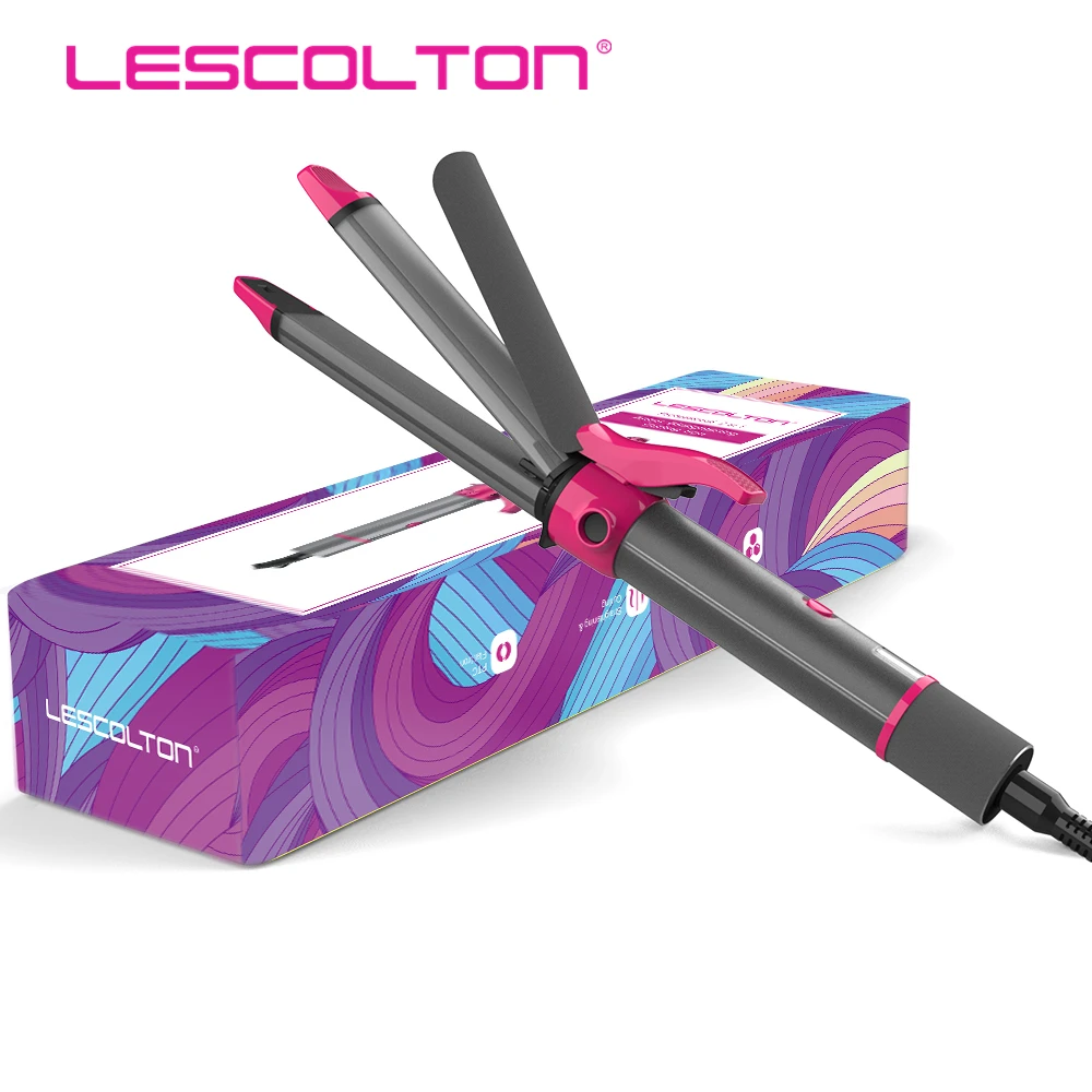 Lescolton 2 In1 Ceramic Hair Curling Irons Raddrizzatore Bigodino Per Capelli Rullo Raddrizzamento Ferri Styling Toois Wands Dual Voltage