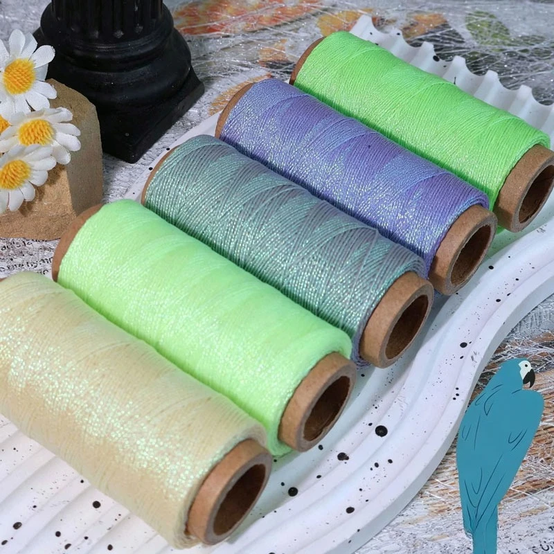 야광 네온 왁스 코드 0.3mm 120미터 마법 발광 실 DIY 매듭 및 팔찌 제작용