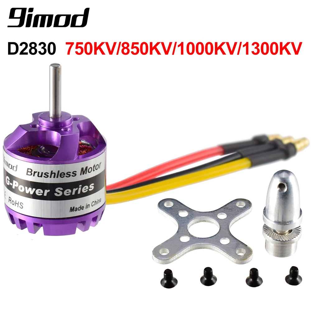 

9imod D2830 750KV /850KV /1000KV /1300KV 3.175mm Brushless Outrunner Motor 2-4S For RC Multicopters RC Plane Fixed-wing Aircraft