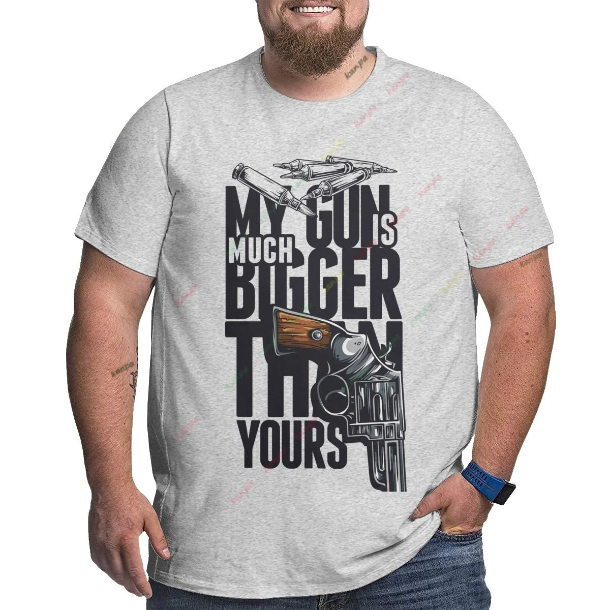 

Vintage revolver Printed Pattern Men's T-shirt Summer Round Neck Loose Street Outfit Oversized T-shirt Casual Top Sweatshirt 6XL