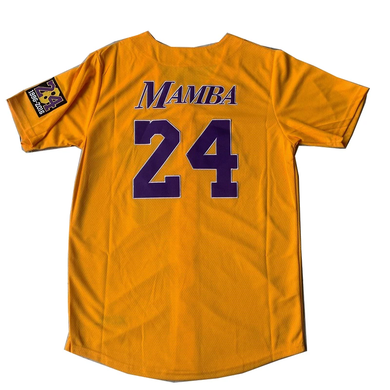 Bg Baseball Jerseys Legend 8 24 Mamba Jersey Outdoor Sportswear Embroidery  Sewing Yellow Hip-hop Street Culture Purple Number - Baseball Jerseys -  AliExpress