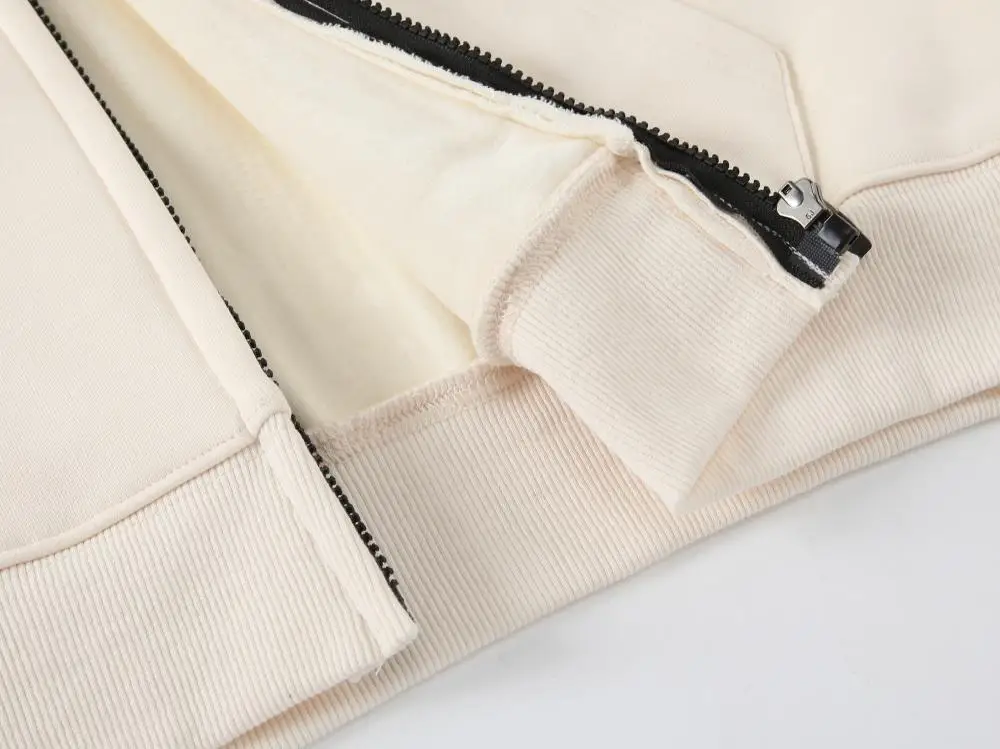 600GSM Herren-Kapuzenpullover aus 100 % Baumwolle mit Reißverschluss, Übergröße, Samt-Kapuzenpullover, solides, übergroßes, lässiges Top, Fleece-Pullover mit Fledermausärmeln – Detail 5