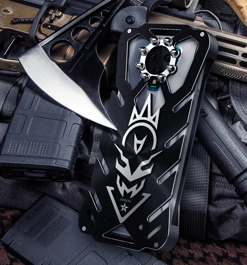 Zimon Metal Armor Phone Case for Xiaomi MI Black Shark 4 4s 3 Pro Series Aluminum Cover for Blackshark 1 2 Helo Phone Housing xiaomi leather case chain