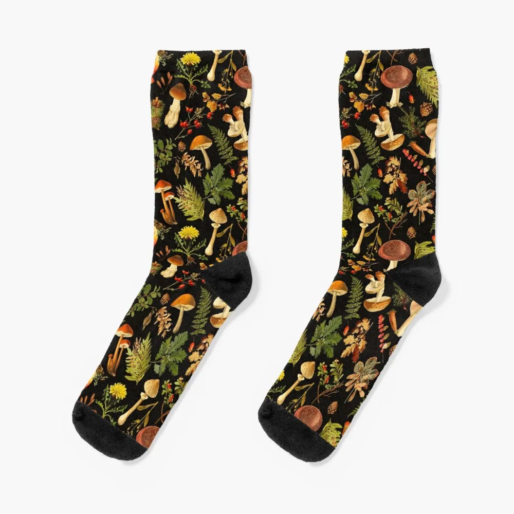 Thanksgiving Mushrooms HarvestSocks basket ball womens socks Women's short socks