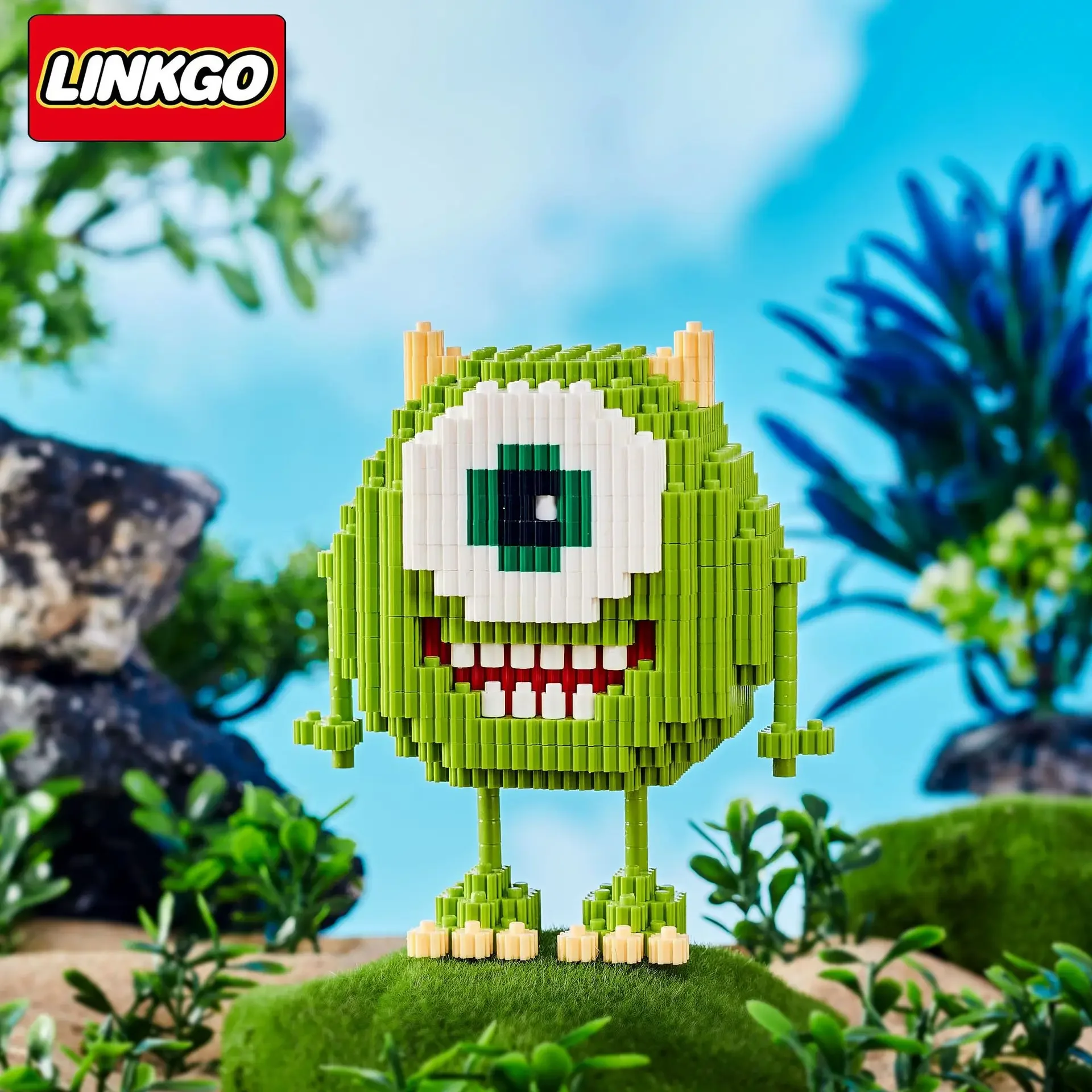 Linkgo 연결 빌딩 블록 몬스터 대학 제임스 마이크 모델, 애니메이션 미니 브릭 피규어 장난감, 크리스마스 선물