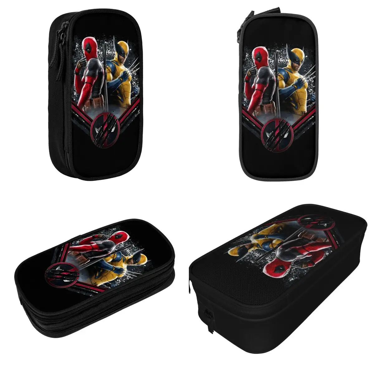 Pencil Cases Deadpool & Wolverine Side-by-Side Claw Icon Pencil Cases Big Capacity Bag Office Gifts Stationery