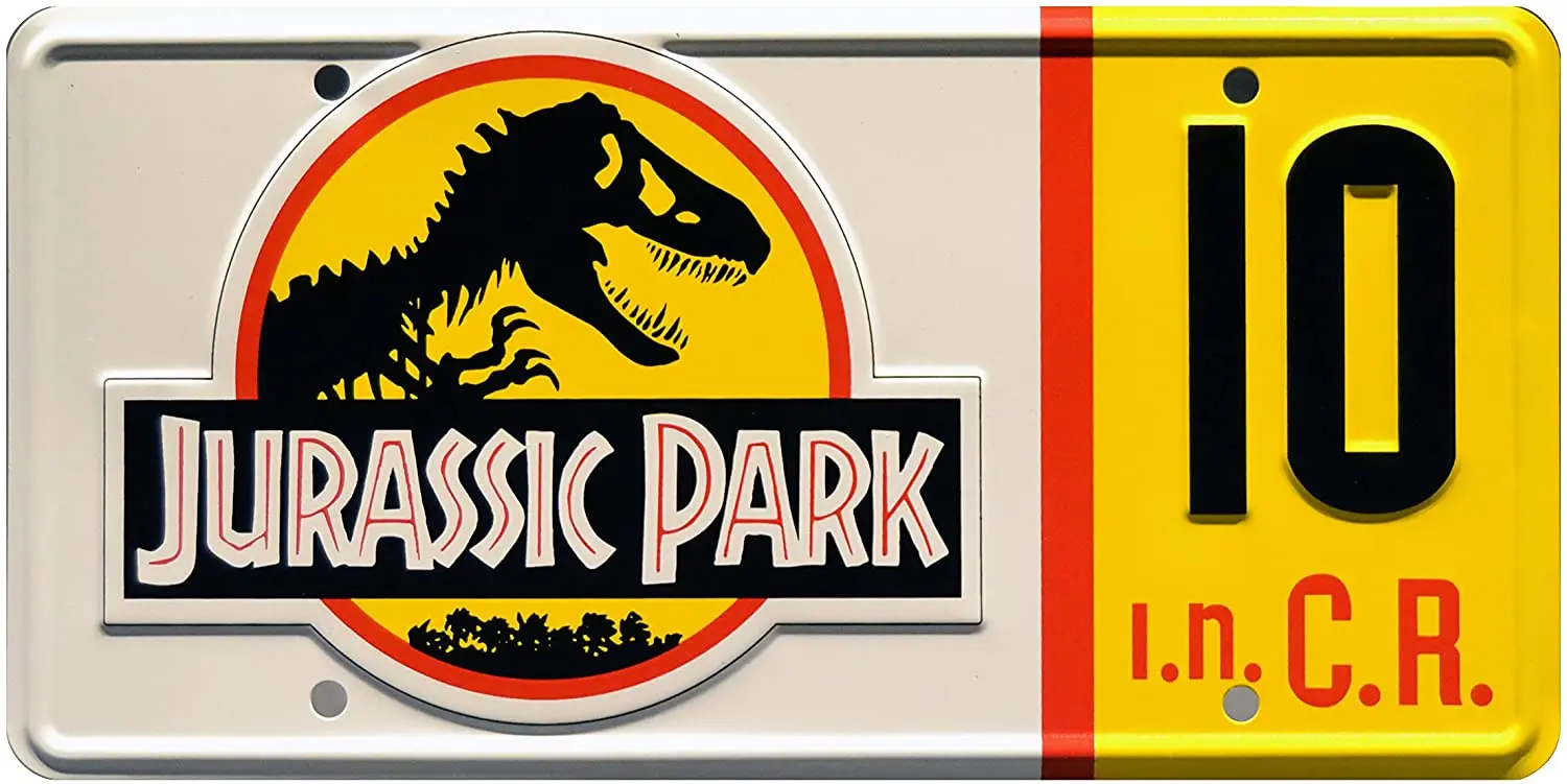 

Celebrity Machines Jurassic Park | # 10 | Metal License Plate