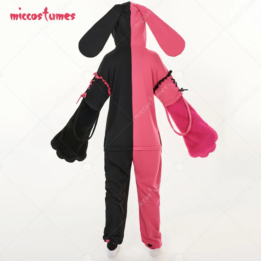 Women Onesie Pajama Claw Heart Bunny Print Loungewear Adult Hooded Homewear Kigurumi Sleepwear