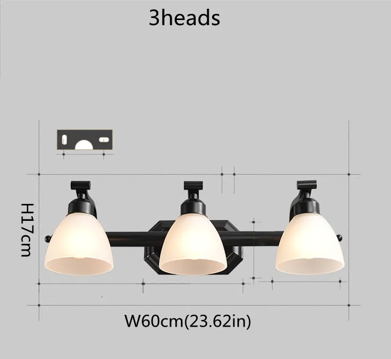 plug in sconce Omee Vintage LED Light Glass Lampshade Wall Lights retro Classical Bathroom Vanity Mirror Lamps Home Bronze Indoor Wall Lighting wall light fixture Wall Lamps