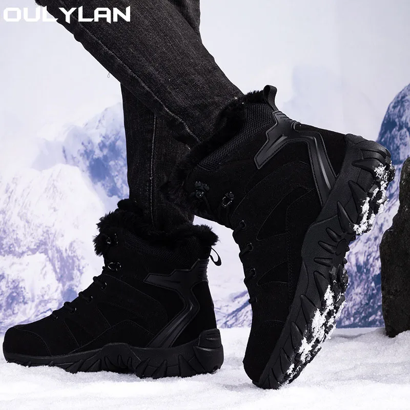

Winter Warm Sports Climbing Ankle Safety Boots Outdoor Climbing Hiking Cotton Shoes Men Women Classic Desert Shoes Snow Boots