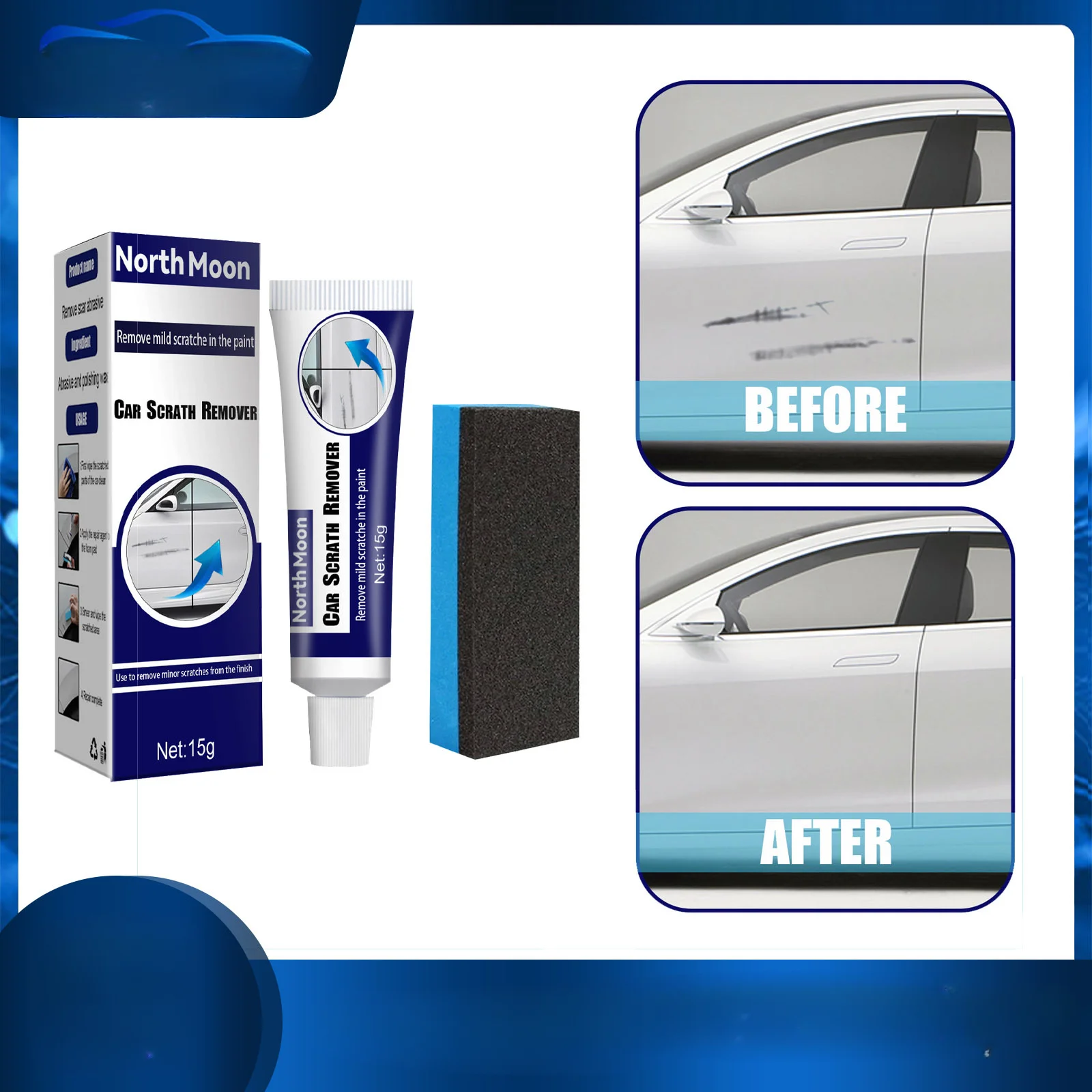 Geruiou Automotive Scratch Repair Remover Scratch Removal Grinder Scratch Polishing Refurbishment Paint Scratch Wax