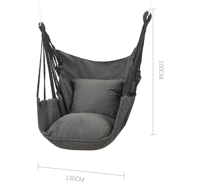 Description Picture 5 of itemCanvas Hanging Chair College Student Dormitory Hammock with Pillow Indoor Camping Swing Adult Leisure Chair Hanging Swing