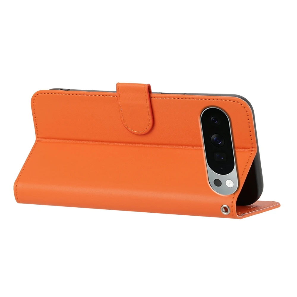 Elegant Solid Color Magnetic Leather Wallet Case with Stand and Shockproof Protection