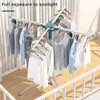 Easy Assembly Indoor/Outdoor Laundry Drying Rack Tripod Clothes Drying Rack Strong Load-bearing Height-Adjustable Foldable 2