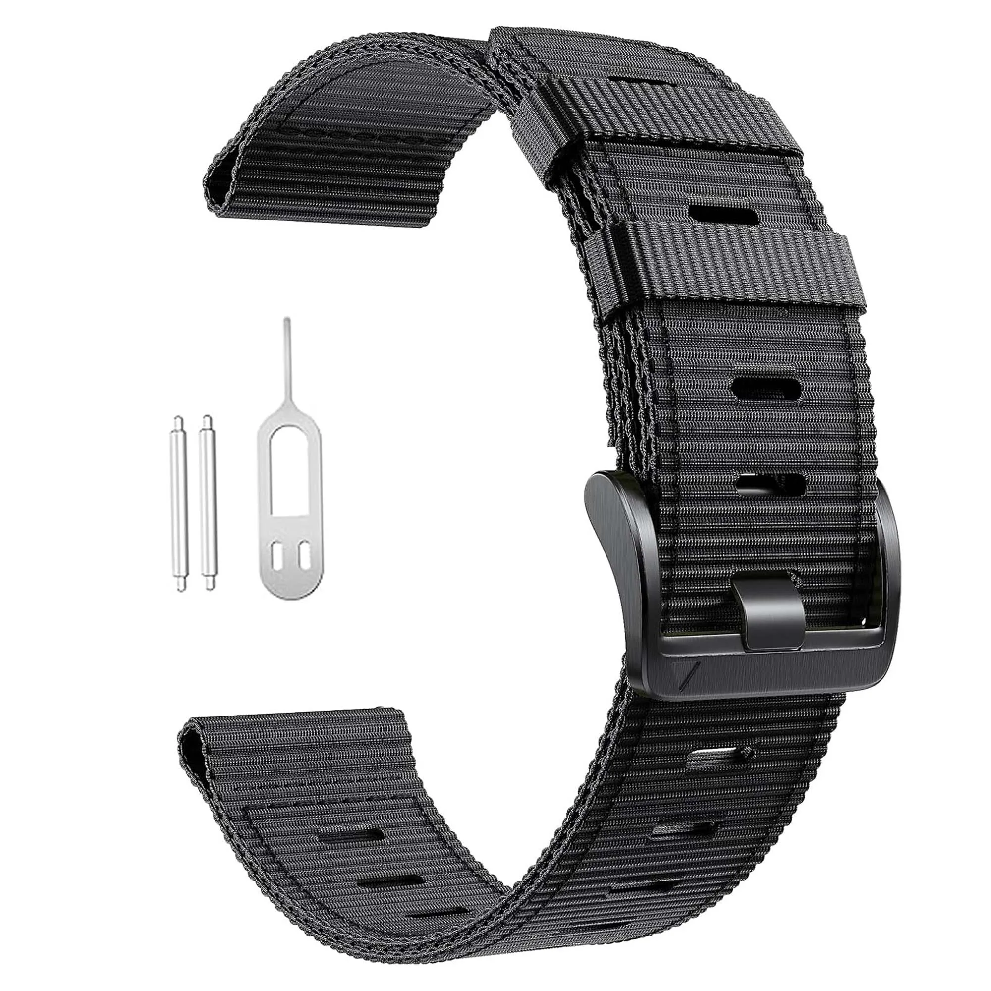 Durable and Breathable Rugged Nylon Watch Band - 45/50mm