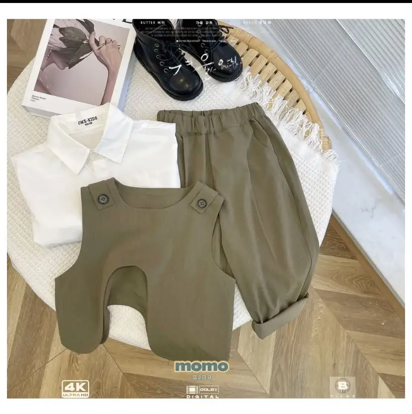 3 PCS set Spring Boy Clothing set Casual vest + top + Pant Kid Children baby toddler boy 2-10 years kids clothes