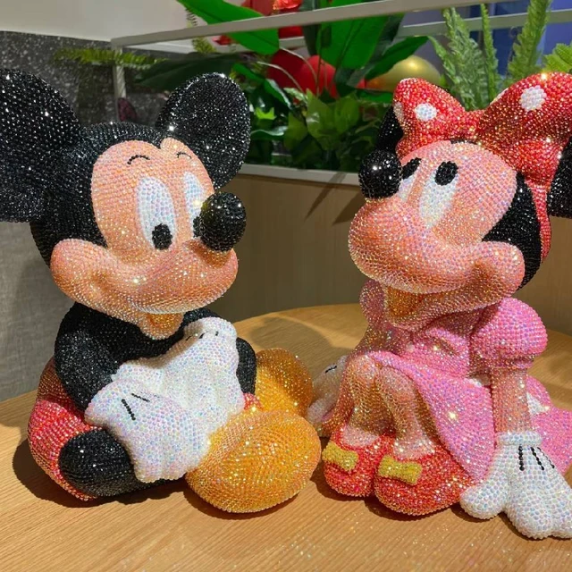 Fashion Electroplating Mickey Mouse Action Figure Simple Modern Collection  29cm Cartoon Model Toys Ornaments Minnie Mouse Statue - Diamond Painting  Cross Stitch - AliExpress