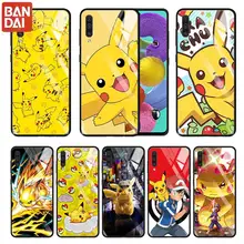 

Pika-Cute-P-Okemons Glass Case For Samsung Galaxy A51 A52 A71 M51 A50 A91 A31 A12s A70 M31 M30s Tempered Phone Cover