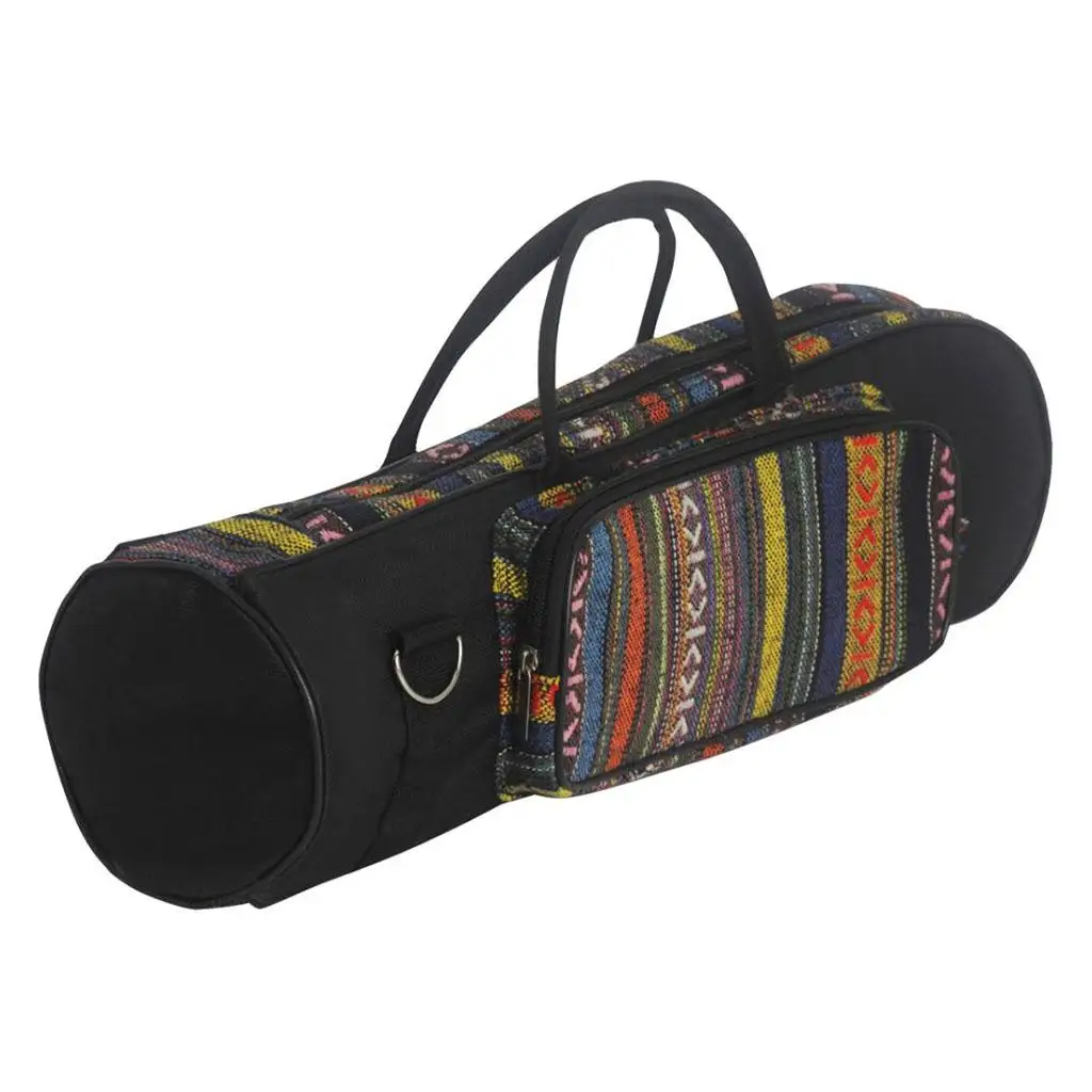 Ethnic Style Trumpet Gig Bag Padded Soft Carrying Case Oxford Fabric with Single Shoulder Strap