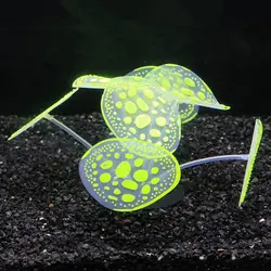 Silicone Luminous Glowing Coral Aquarium Decoration (Yellow)